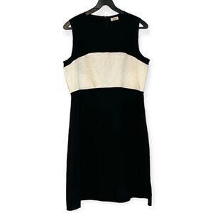 L'agence Sheath Black White Bodice Colorblock Dress Size 8